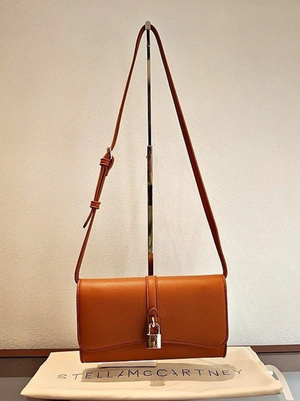 Stella McCartney Ryder Flap Crossbody Bag Orange - Picture 8 of 8